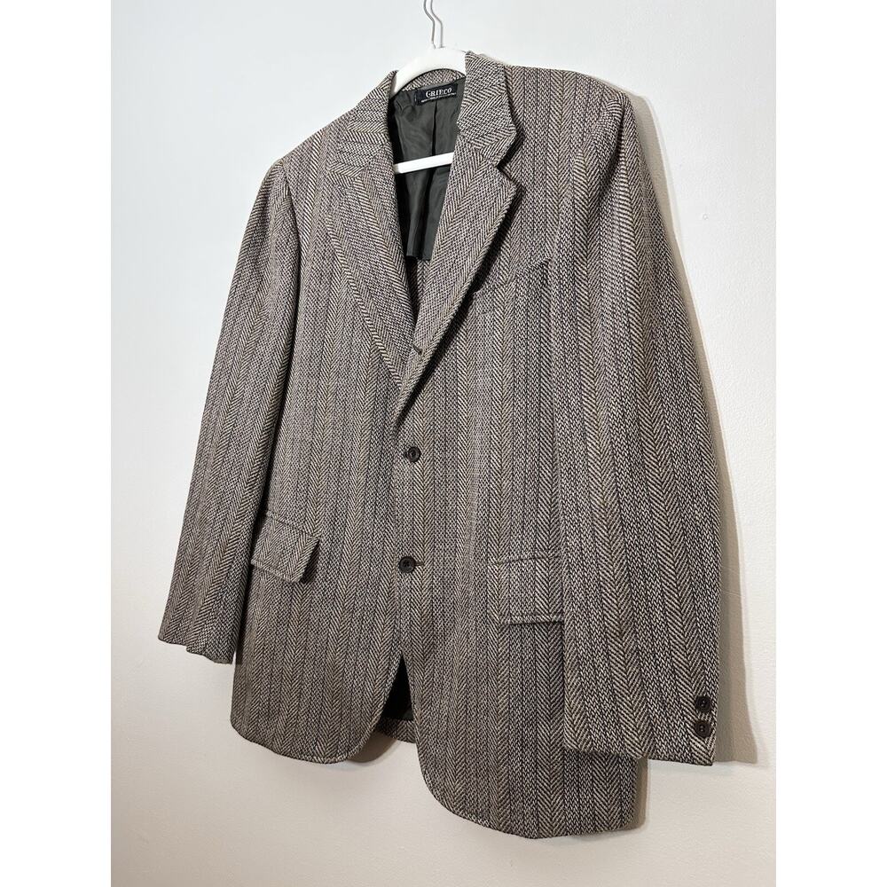 Size L Mens Vintage Grieco Suit Jacket-See Measurements in Description